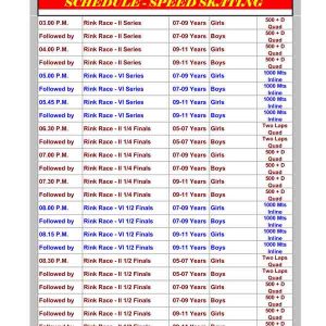 1st cadet national roller skating schedule 2019