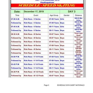 1st cadet national roller skating schedule 2019